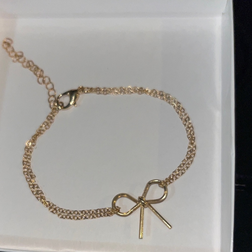 Elegant Gold Bow Bracelet/anklet